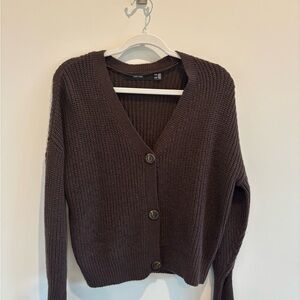 Vero Moda Dark Brown Cardigan Sweater